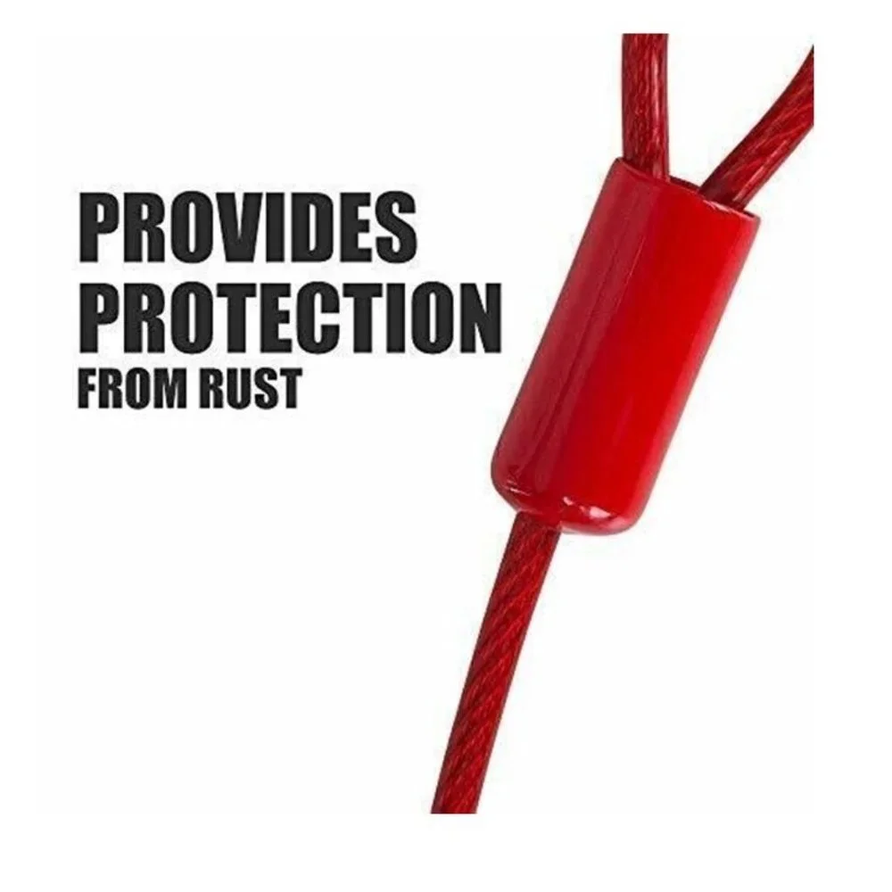 BV PETS Tie-Out Cable for Dogs Up to 125 Pounds 30 Feet Red
